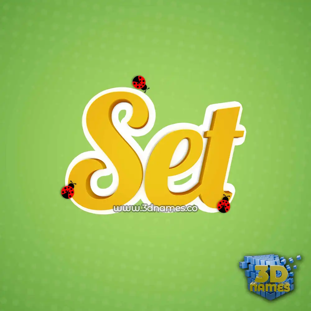set in Ladybugs style - 3D name wallpaper