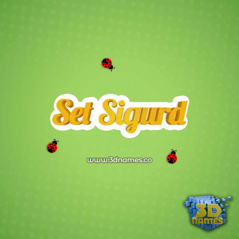 set sigurd in Ladybugs style - 3D name wallpaper