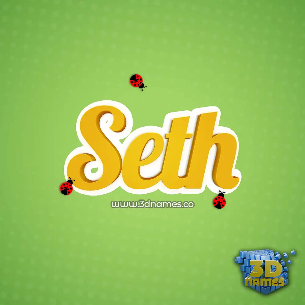 seth in Ladybugs style - 3D name wallpaper
