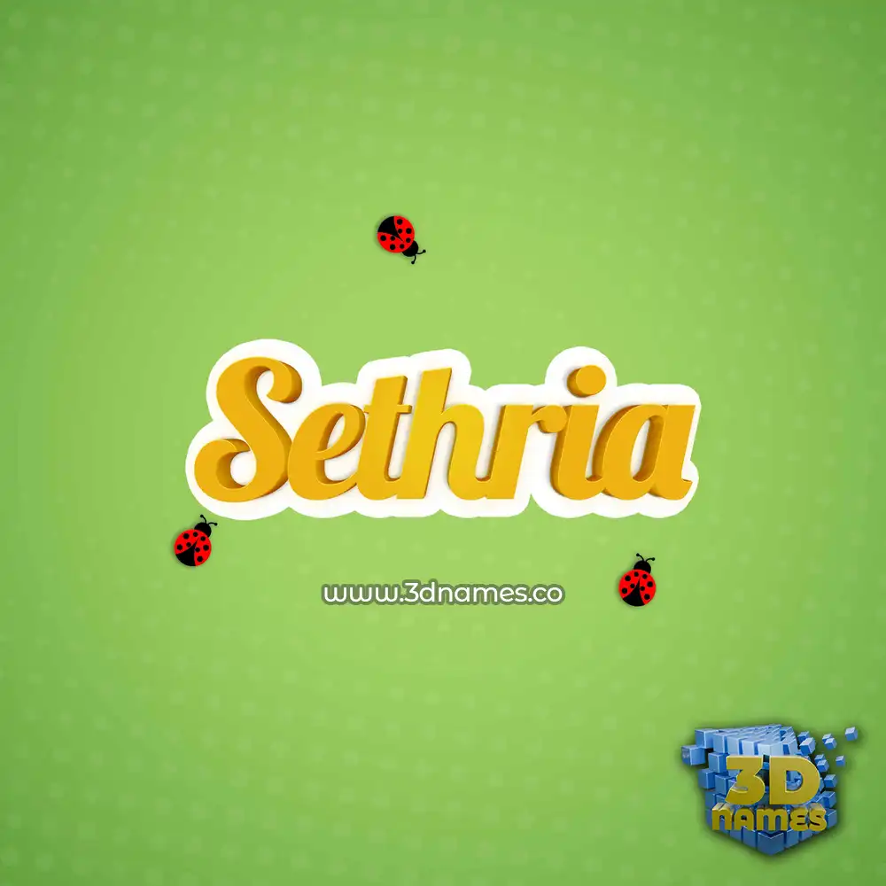 sethria in Ladybugs style - 3D name wallpaper