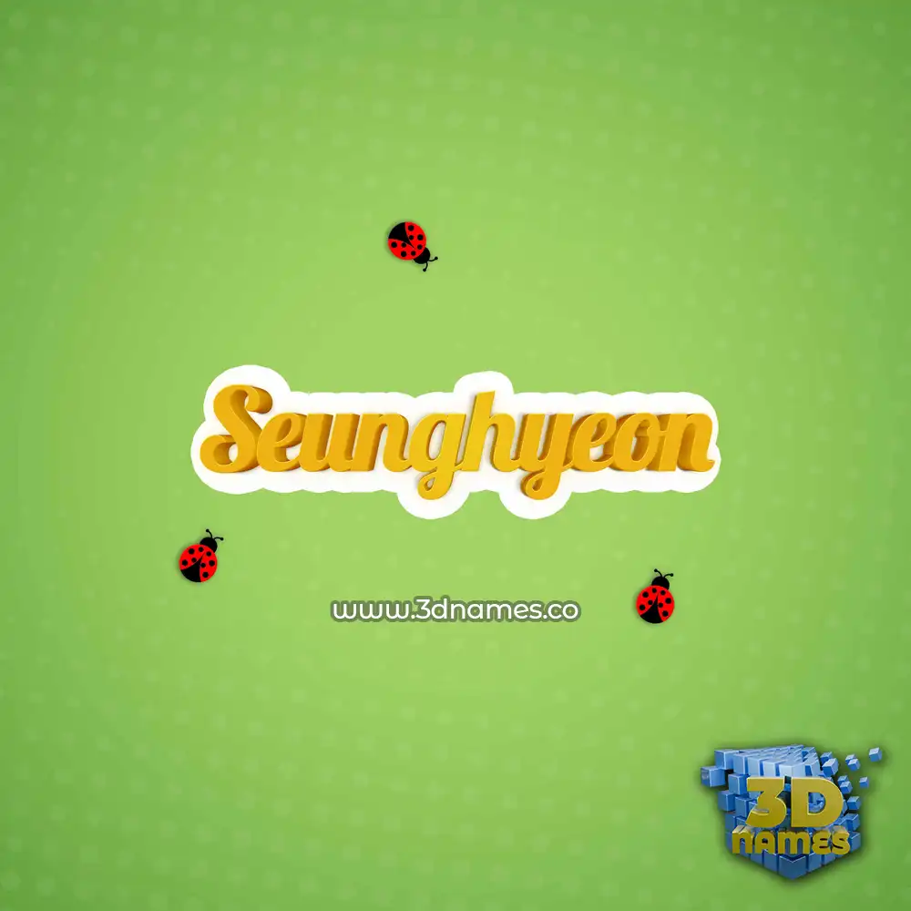 seunghyeon in Ladybugs style - 3D name wallpaper
