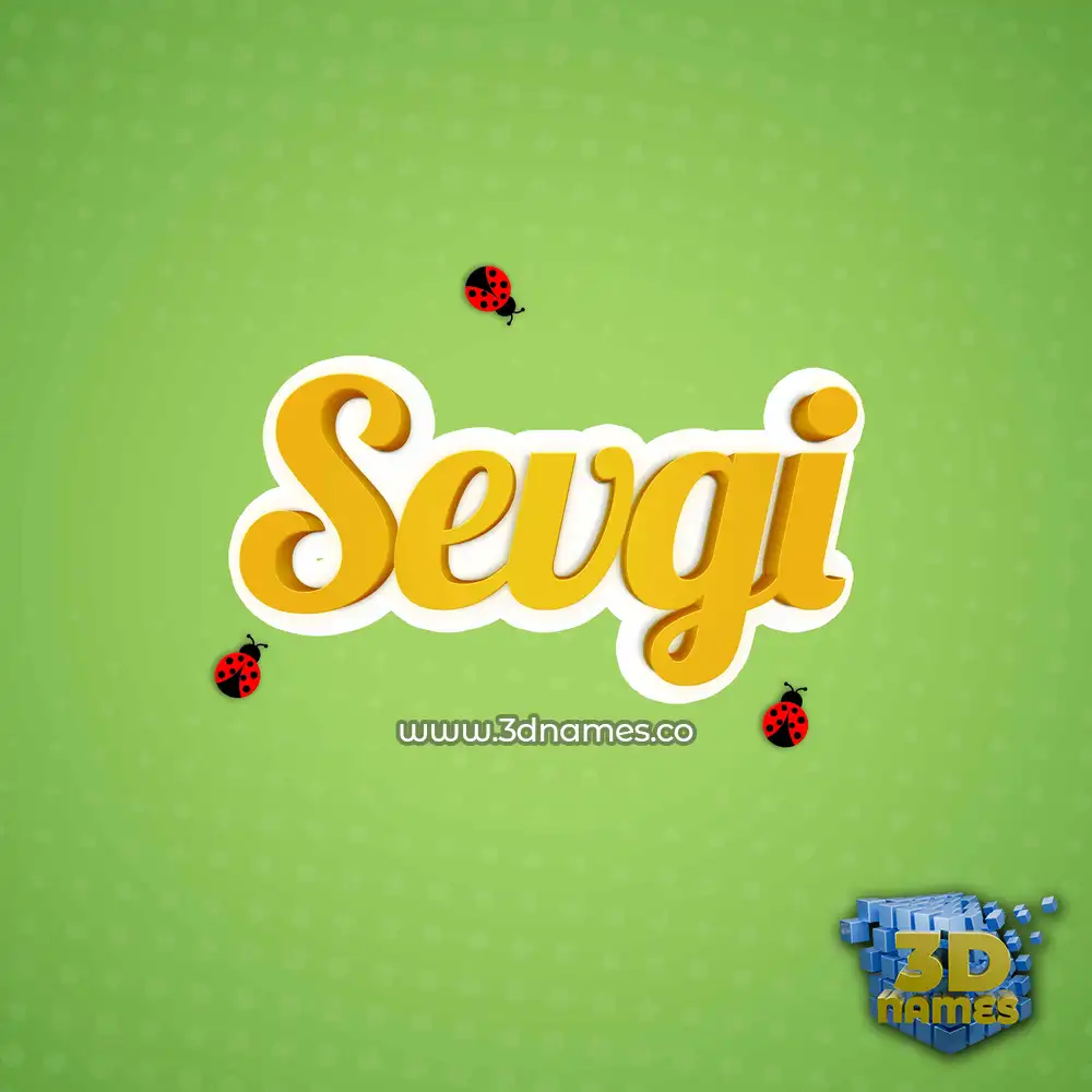 sevgi in Ladybugs style - 3D name wallpaper