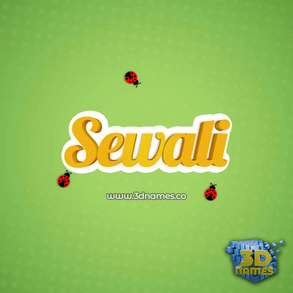 sewali in Ladybugs style - 3D name wallpaper