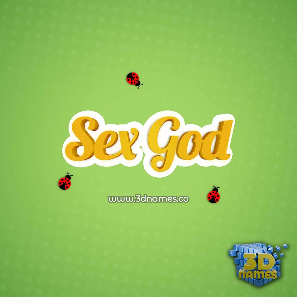 sex god in Ladybugs style - 3D name wallpaper