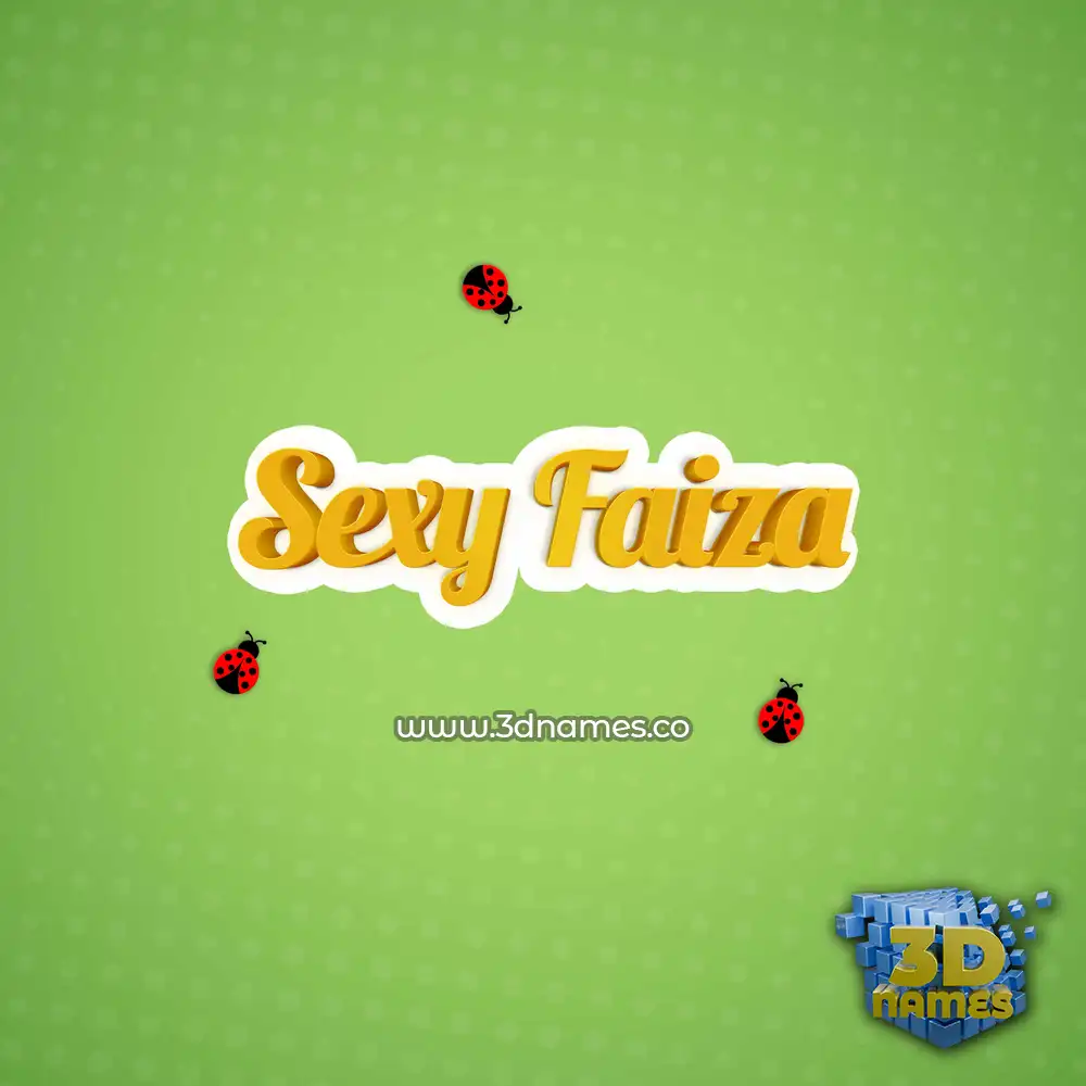 sexy faiza in Ladybugs style - 3D name wallpaper