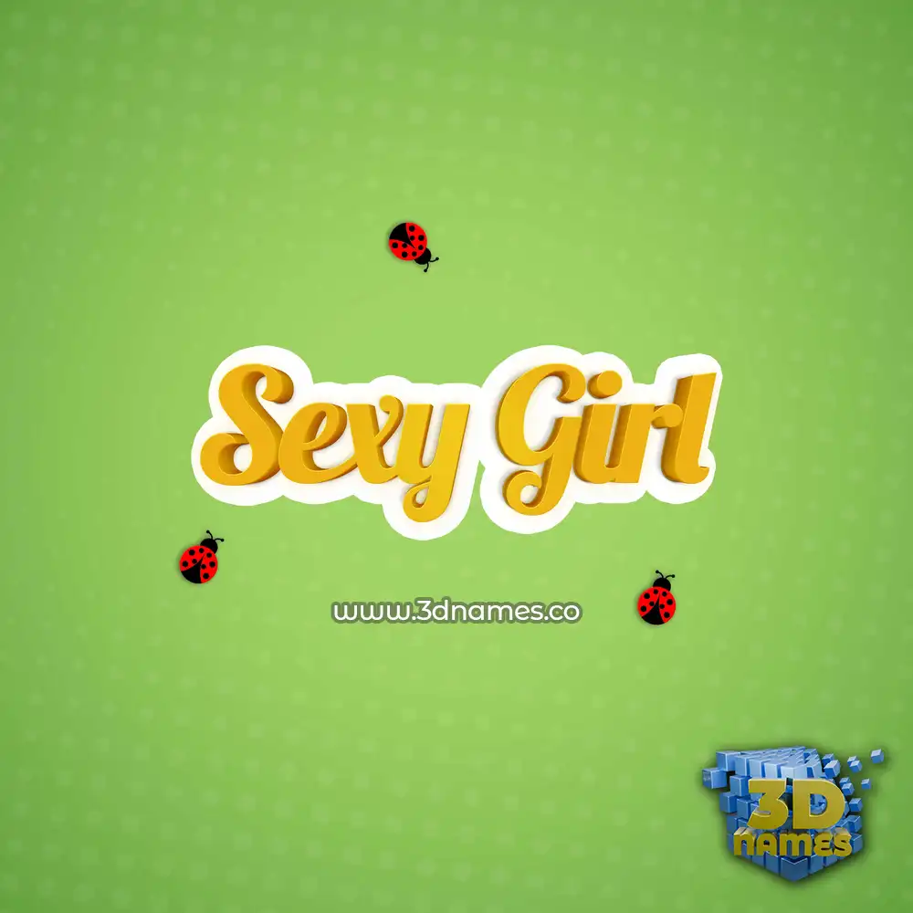 sexy girl in Ladybugs style - 3D name wallpaper