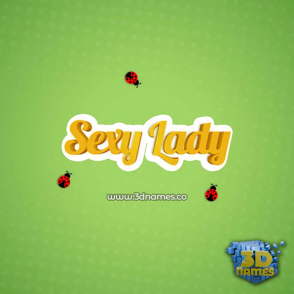 sexy lady in Ladybugs style - 3D name wallpaper