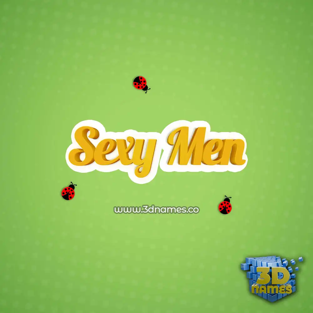 sexy men in Ladybugs style - 3D name wallpaper