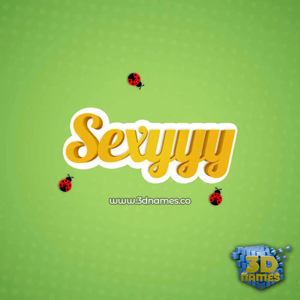 sexyyy in Ladybugs style - 3D name wallpaper