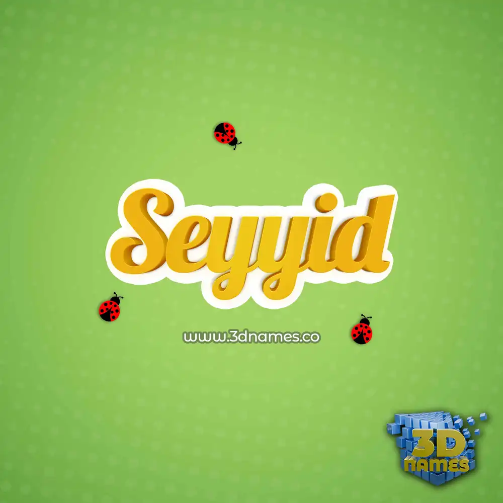 seyyid in Ladybugs style - 3D name wallpaper