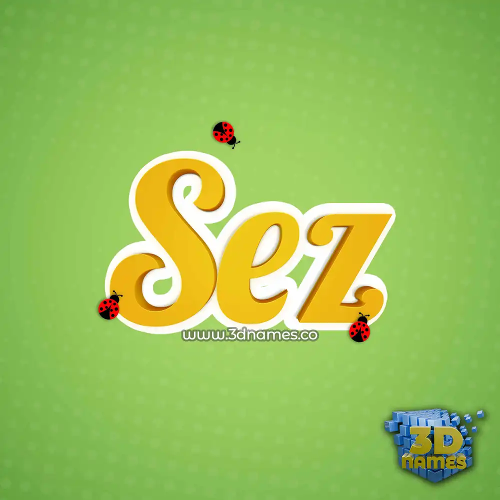 sez in Ladybugs style - 3D name wallpaper