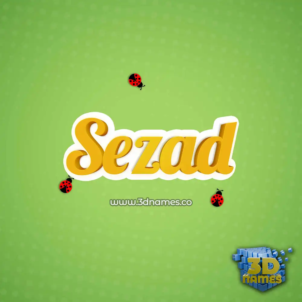 sezad in Ladybugs style - 3D name wallpaper
