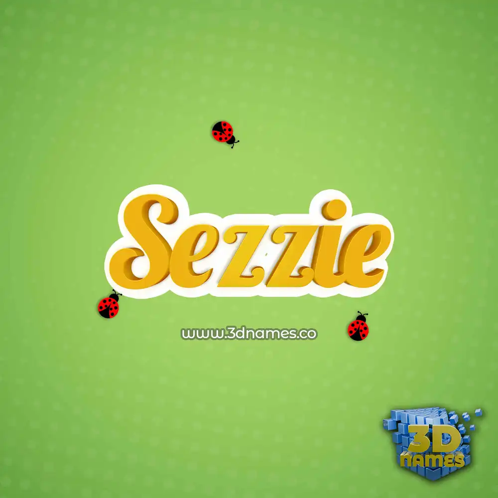 sezzie in Ladybugs style - 3D name wallpaper