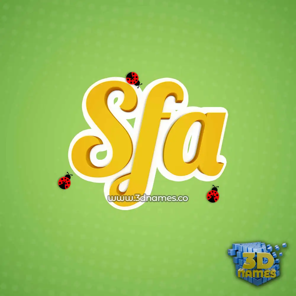 sfa in Ladybugs style - 3D name wallpaper