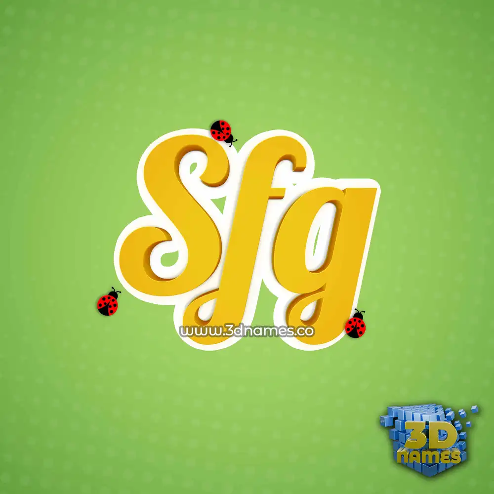 sfg in Ladybugs style - 3D name wallpaper