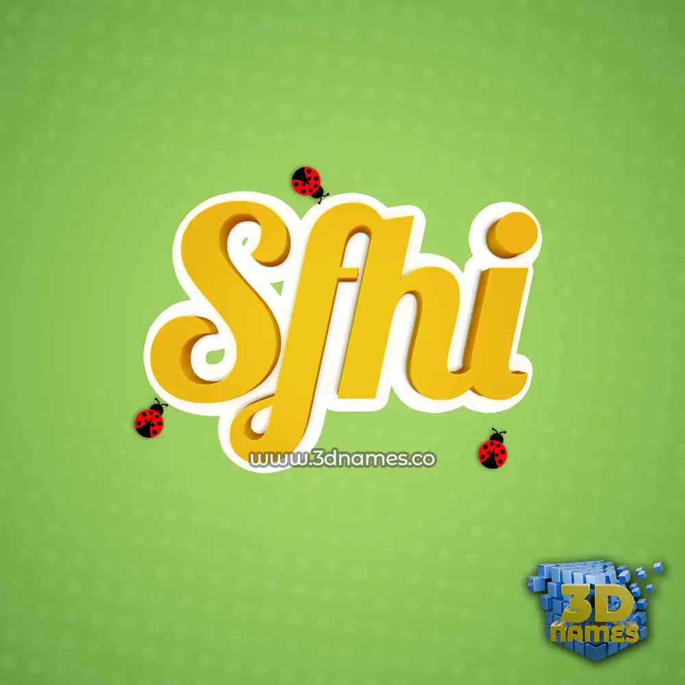 sfhi in Ladybugs style - 3D name wallpaper