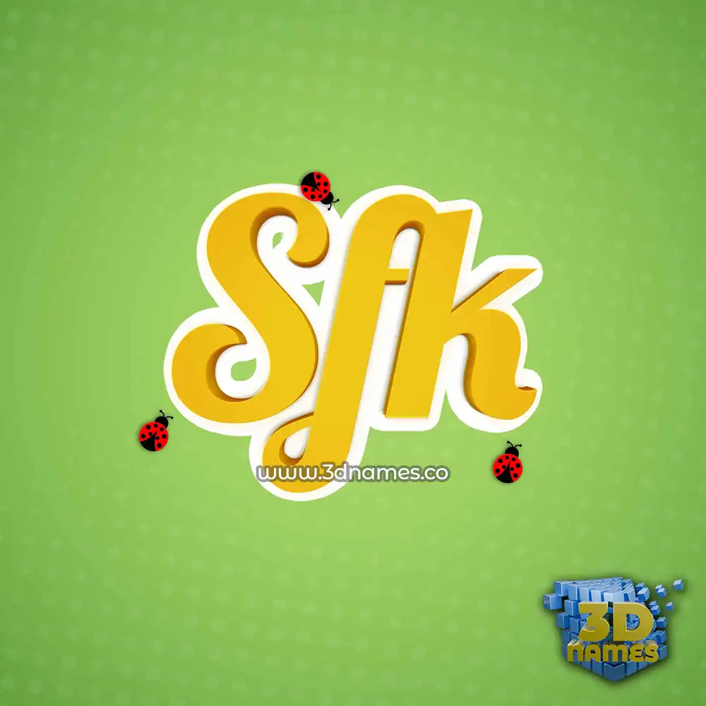 sfk in Ladybugs style - 3D name wallpaper