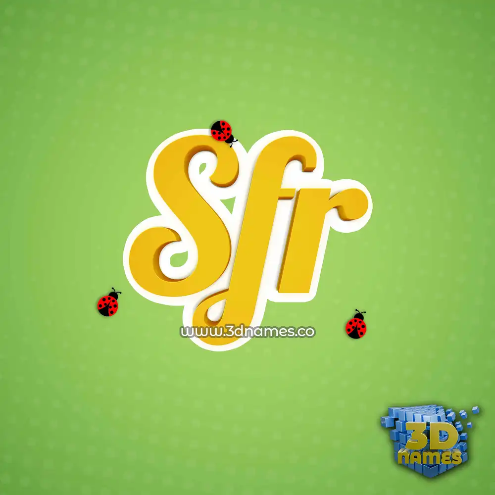 sfr in Ladybugs style - 3D name wallpaper