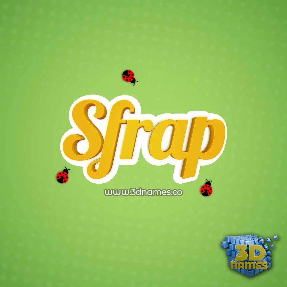 sfrap in Ladybugs style - 3D name wallpaper