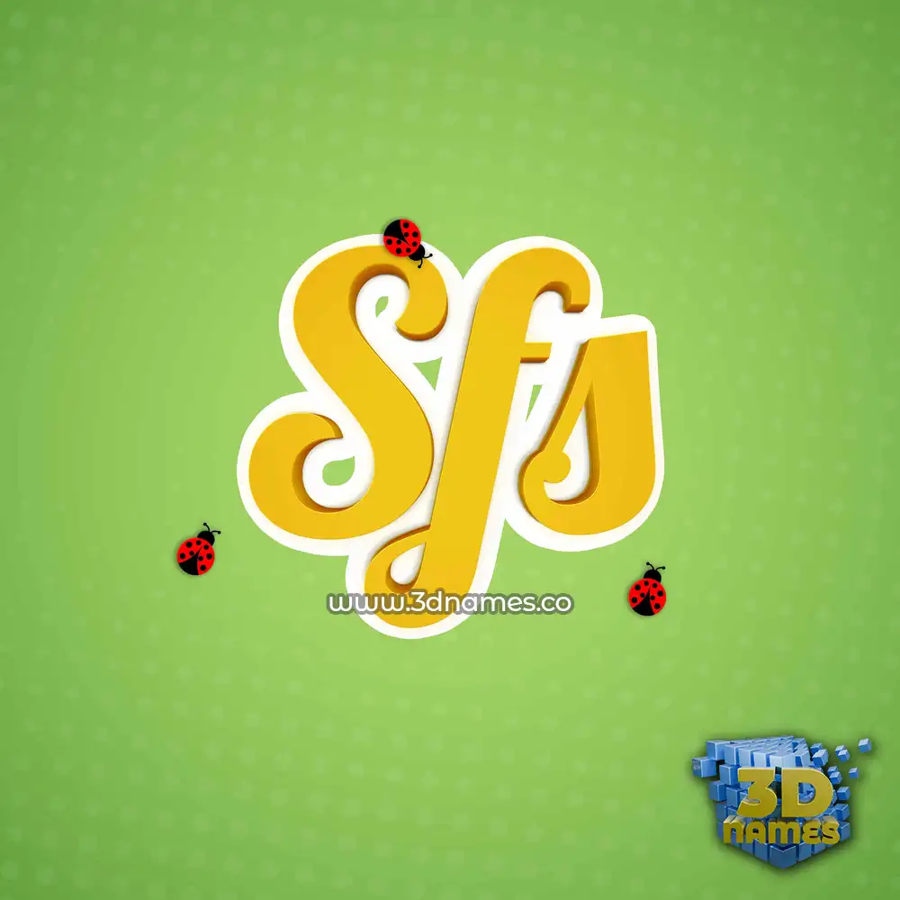 sfs in Ladybugs style - 3D name wallpaper