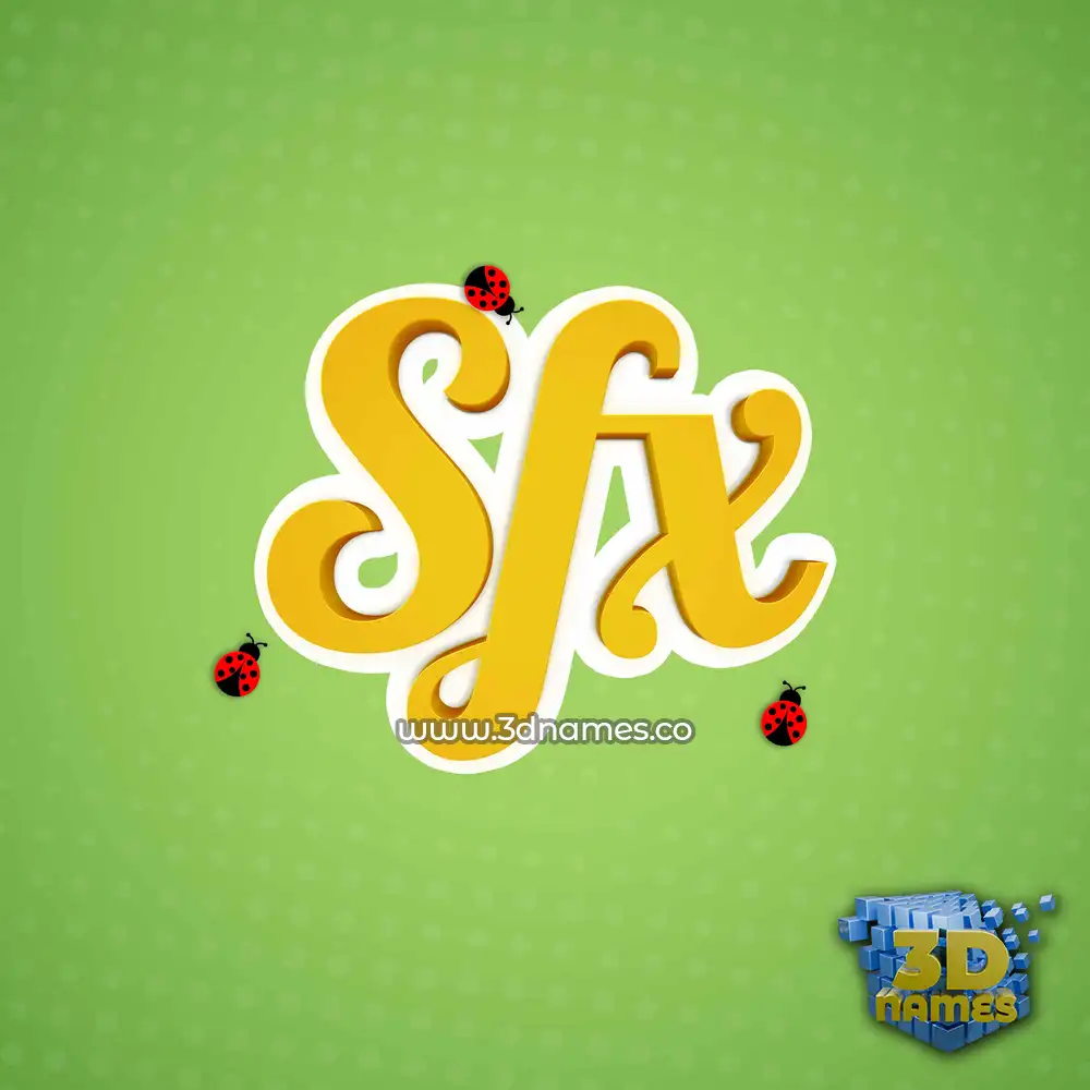 sfx in Ladybugs style - 3D name wallpaper