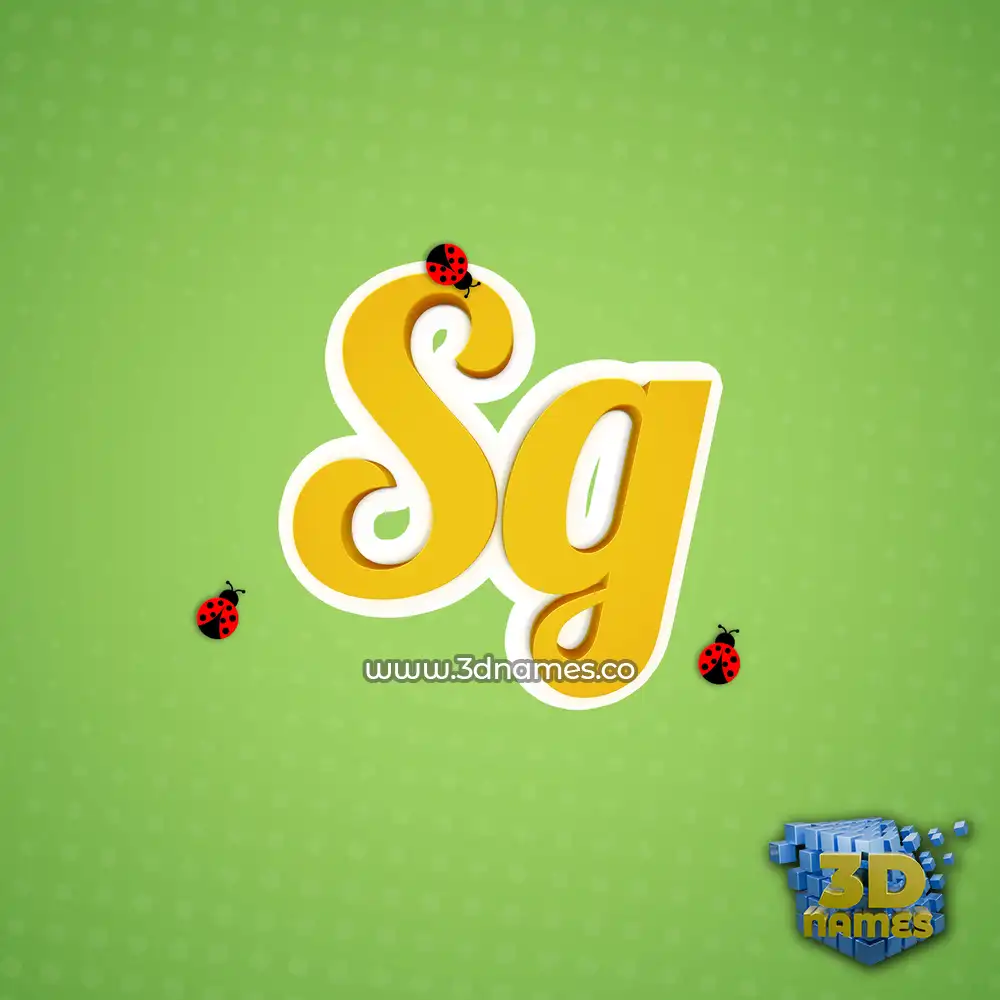 sg in Ladybugs style - 3D name wallpaper