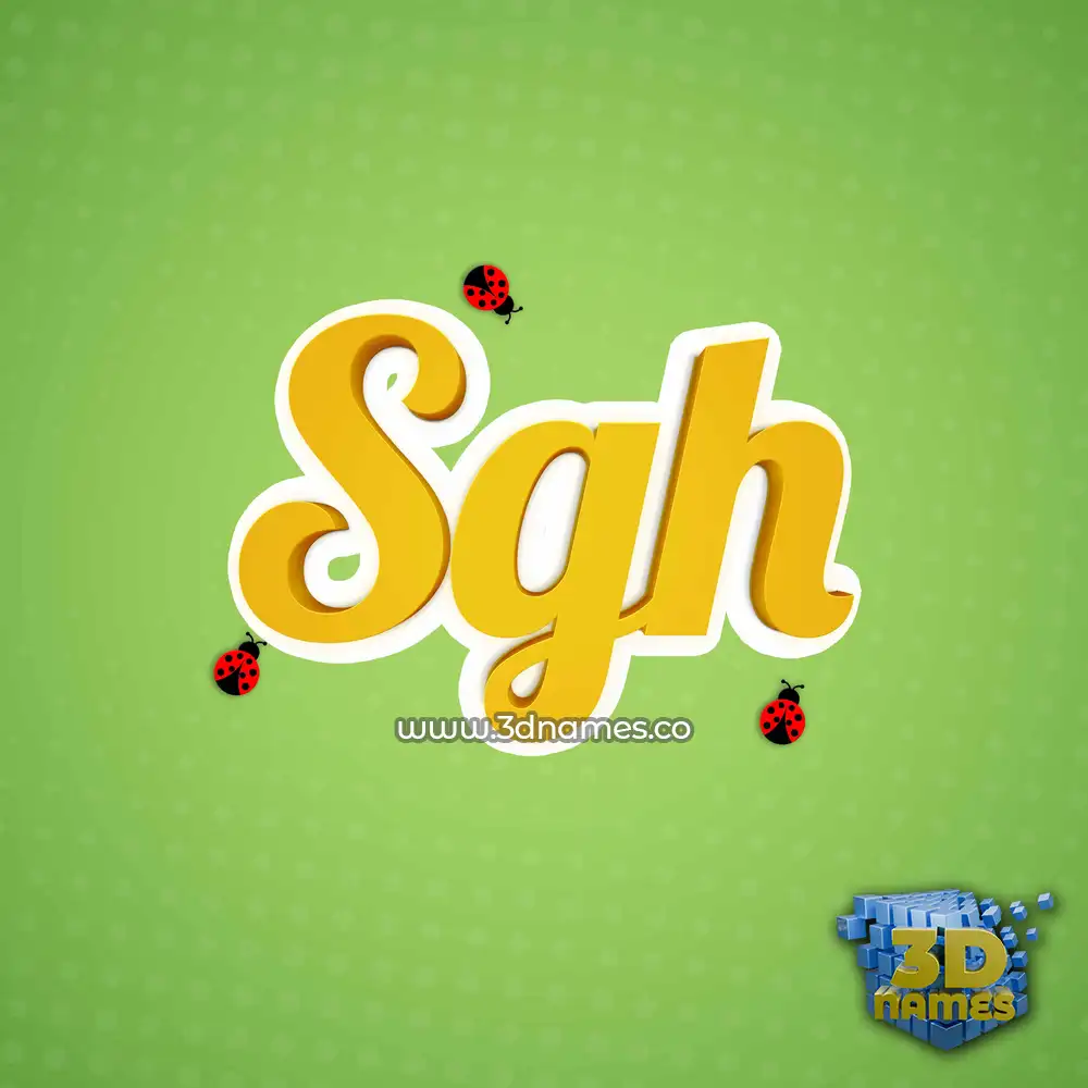 sgh in Ladybugs style - 3D name wallpaper