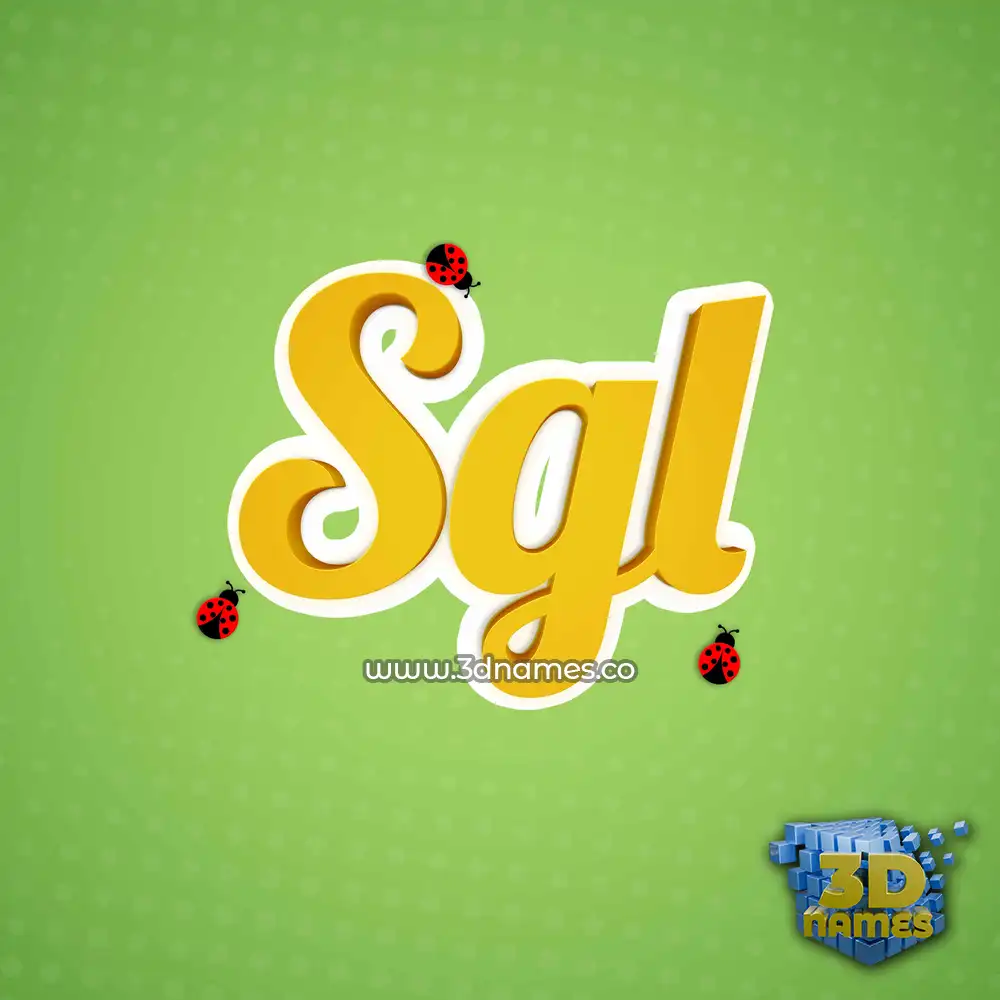 sgl in Ladybugs style - 3D name wallpaper