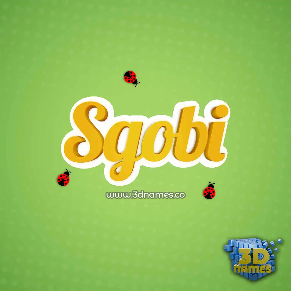 sgobi in Ladybugs style - 3D name wallpaper