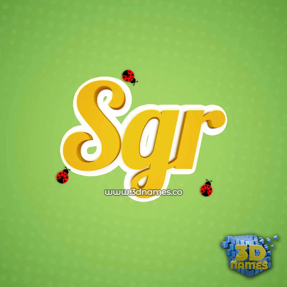 sgr in Ladybugs style - 3D name wallpaper