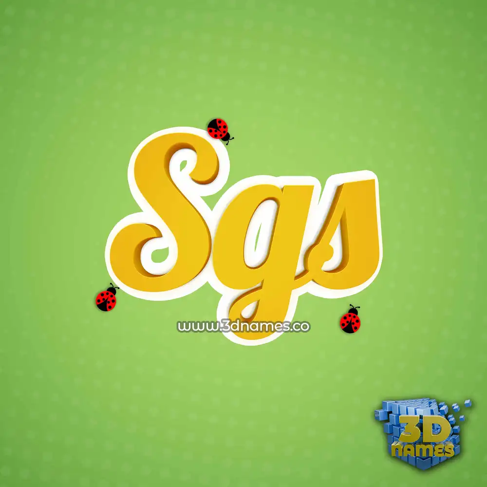 sgs in Ladybugs style - 3D name wallpaper