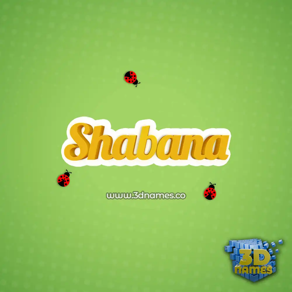 shabana in Ladybugs style - 3D name wallpaper