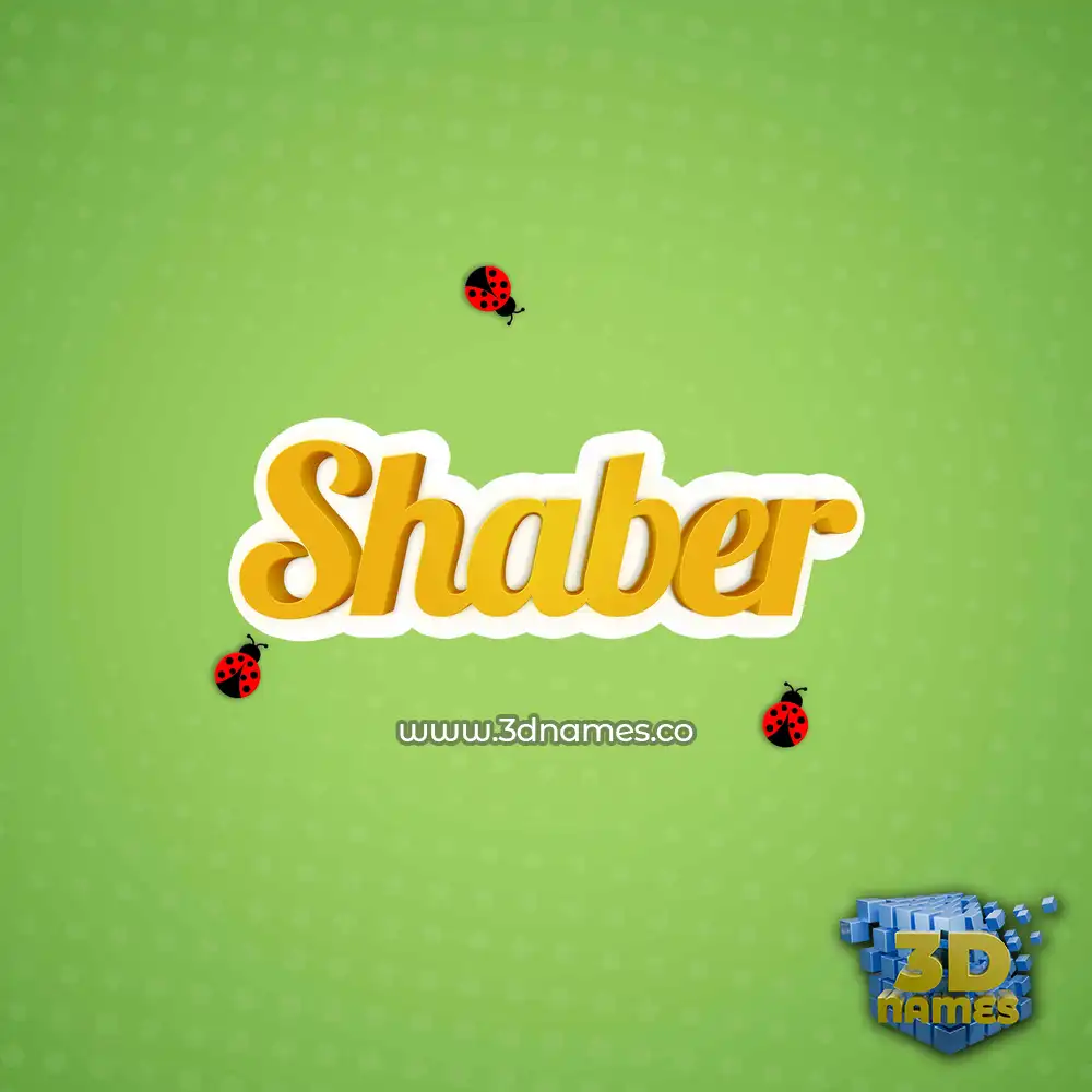 shaber in Ladybugs style - 3D name wallpaper