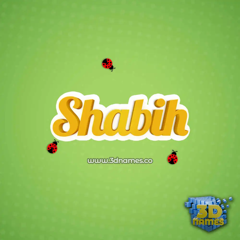 shabih in Ladybugs style - 3D name wallpaper