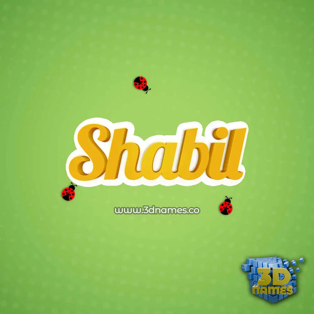 shabil in Ladybugs style - 3D name wallpaper
