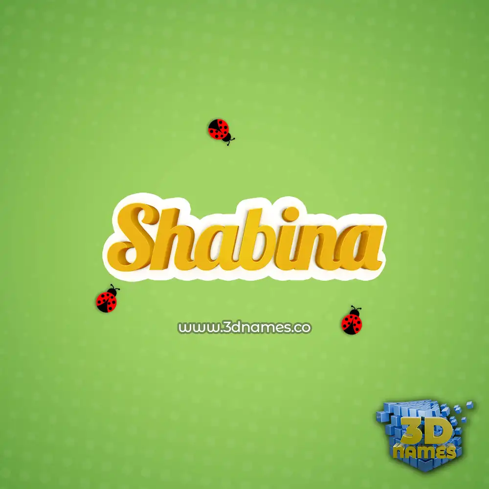 shabina in Ladybugs style - 3D name wallpaper