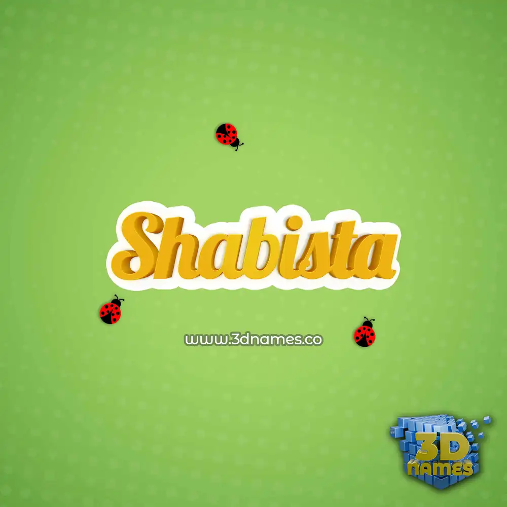 shabista in Ladybugs style - 3D name wallpaper