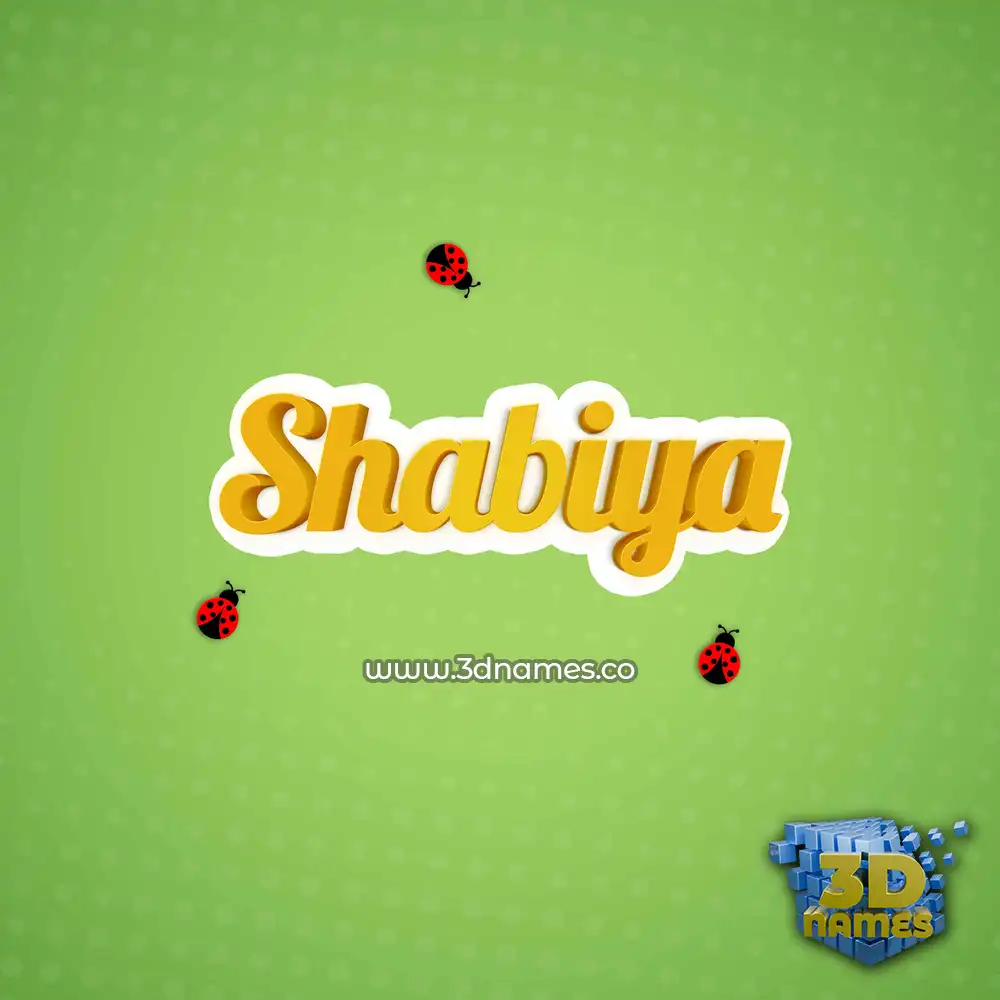 shabiya in Ladybugs style - 3D name wallpaper
