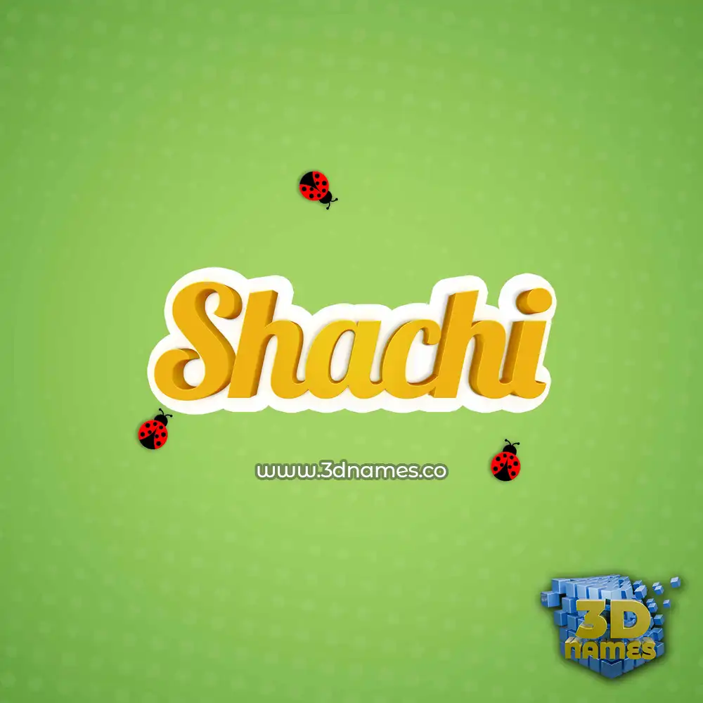 shachi in Ladybugs style - 3D name wallpaper