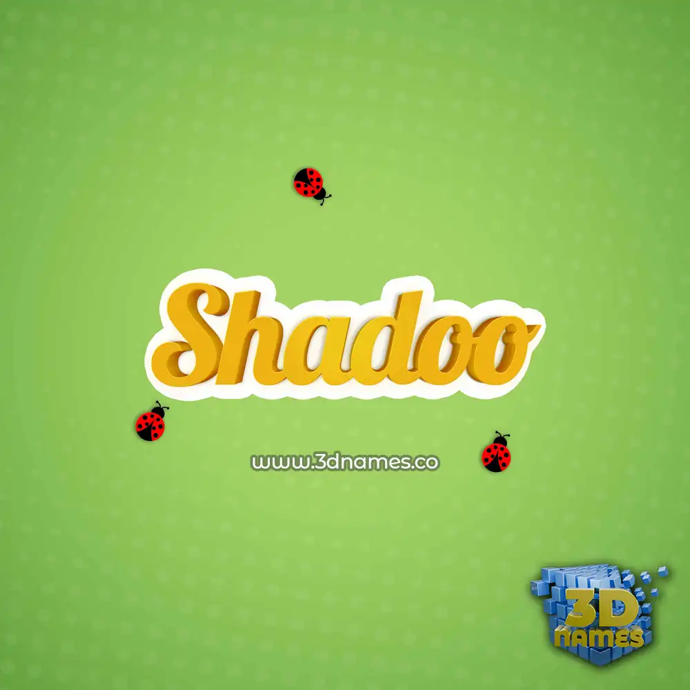 shadoo in Ladybugs style - 3D name wallpaper