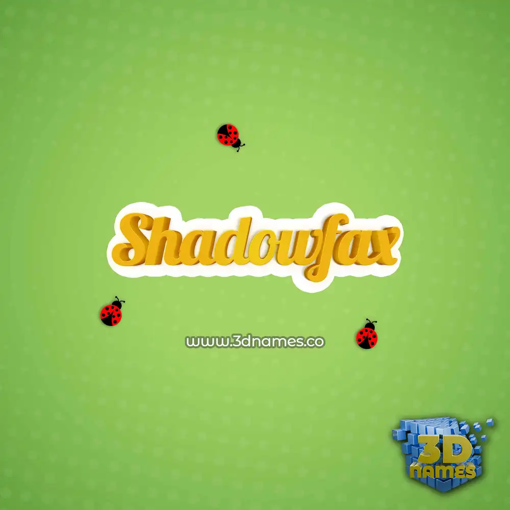 shadowfax in Ladybugs style - 3D name wallpaper