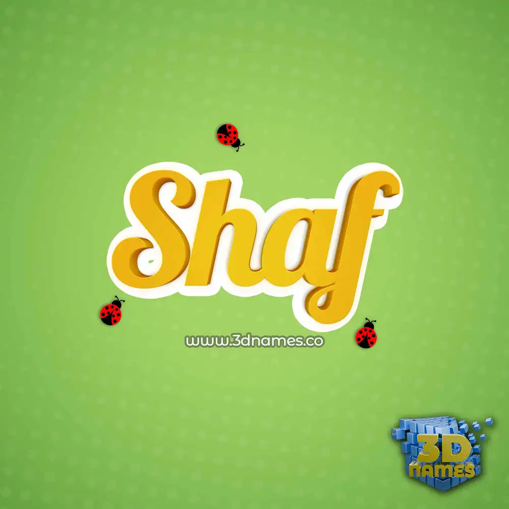 shaf in Ladybugs style - 3D name wallpaper