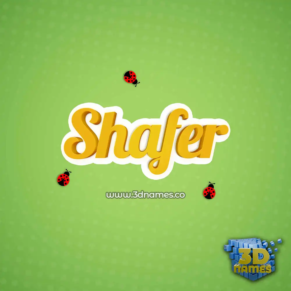 shafer in Ladybugs style - 3D name wallpaper