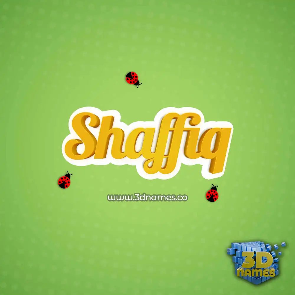 shaffiq in Ladybugs style - 3D name wallpaper