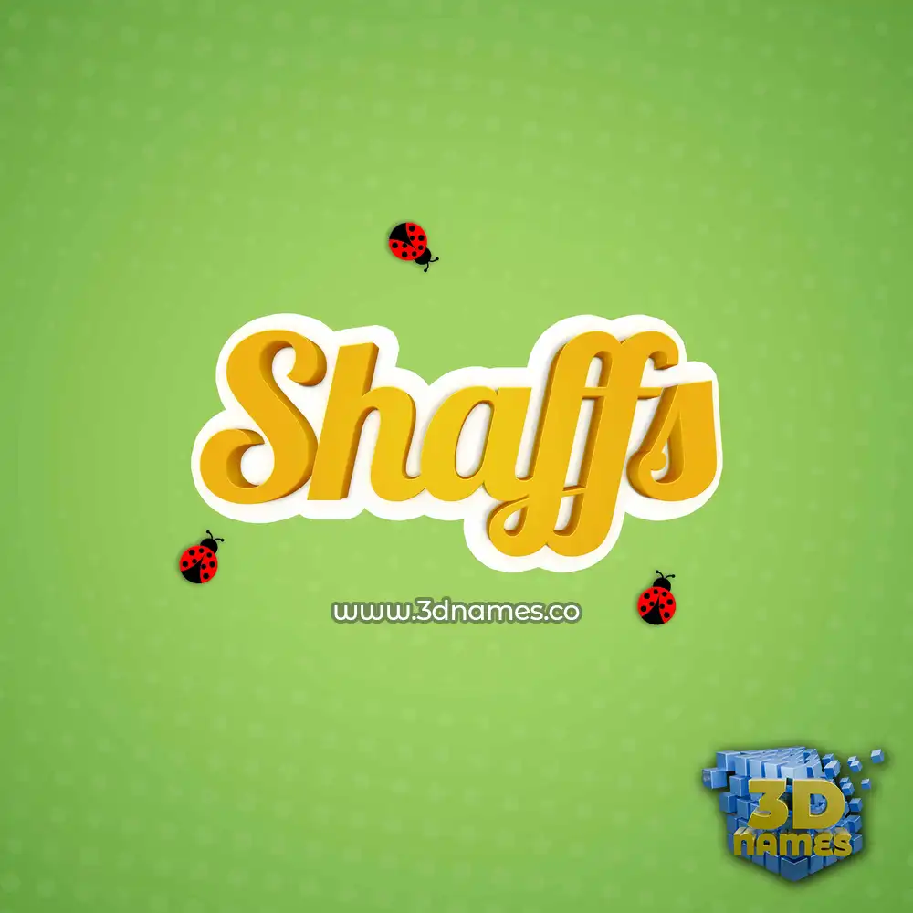 shaffs in Ladybugs style - 3D name wallpaper
