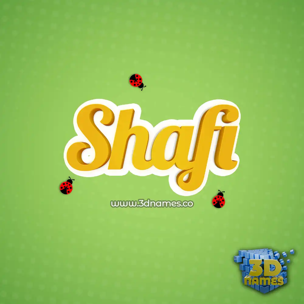 shafi in Ladybugs style - 3D name wallpaper