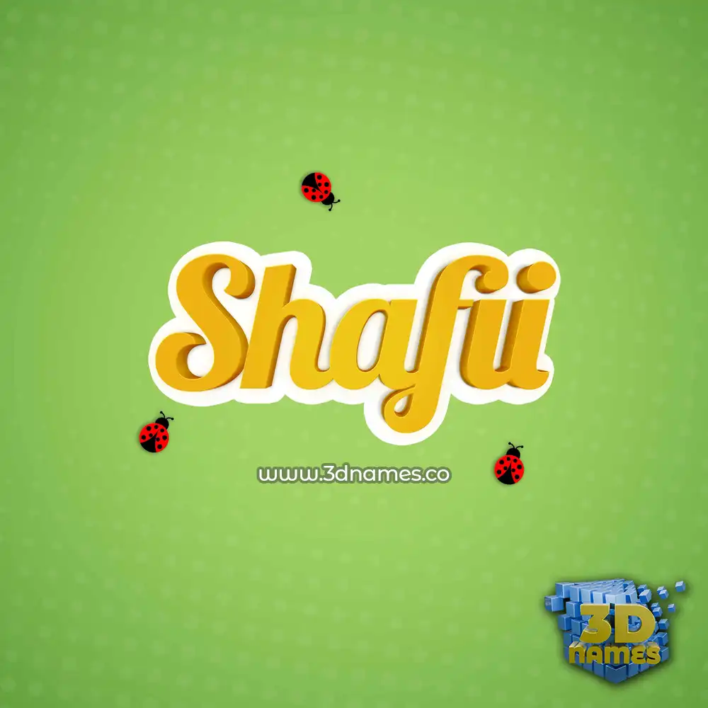 shafii in Ladybugs style - 3D name wallpaper