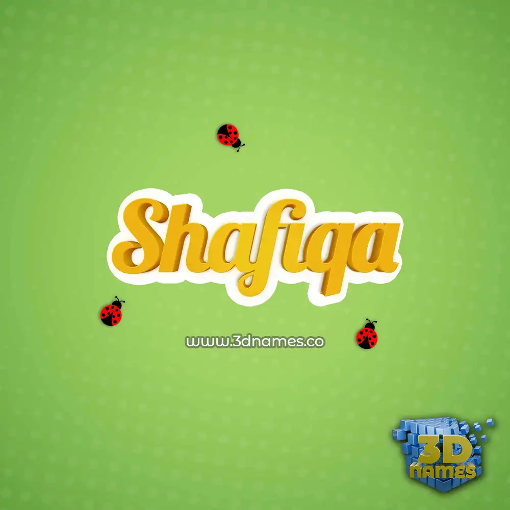 shafiqa in Ladybugs style - 3D name wallpaper
