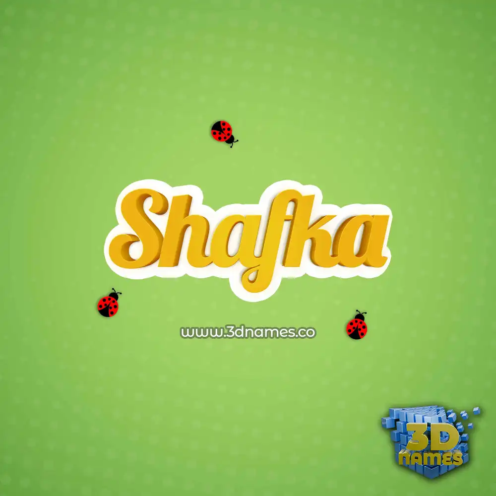 shafka in Ladybugs style - 3D name wallpaper