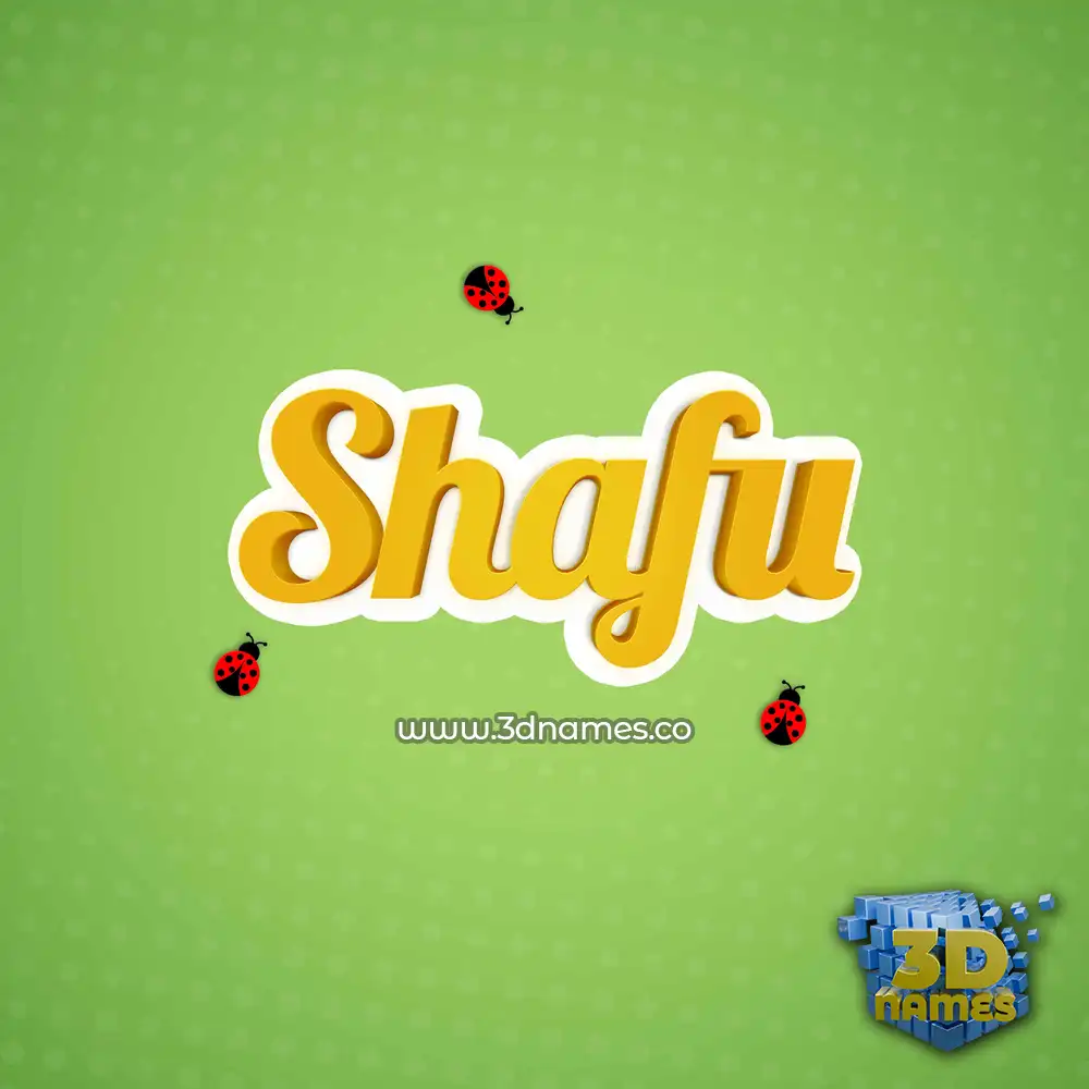 shafu in Ladybugs style - 3D name wallpaper
